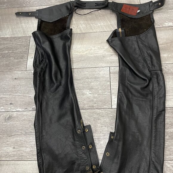 Leather Motorcycle Chaps US Made S Custom - Picture 1 of 7